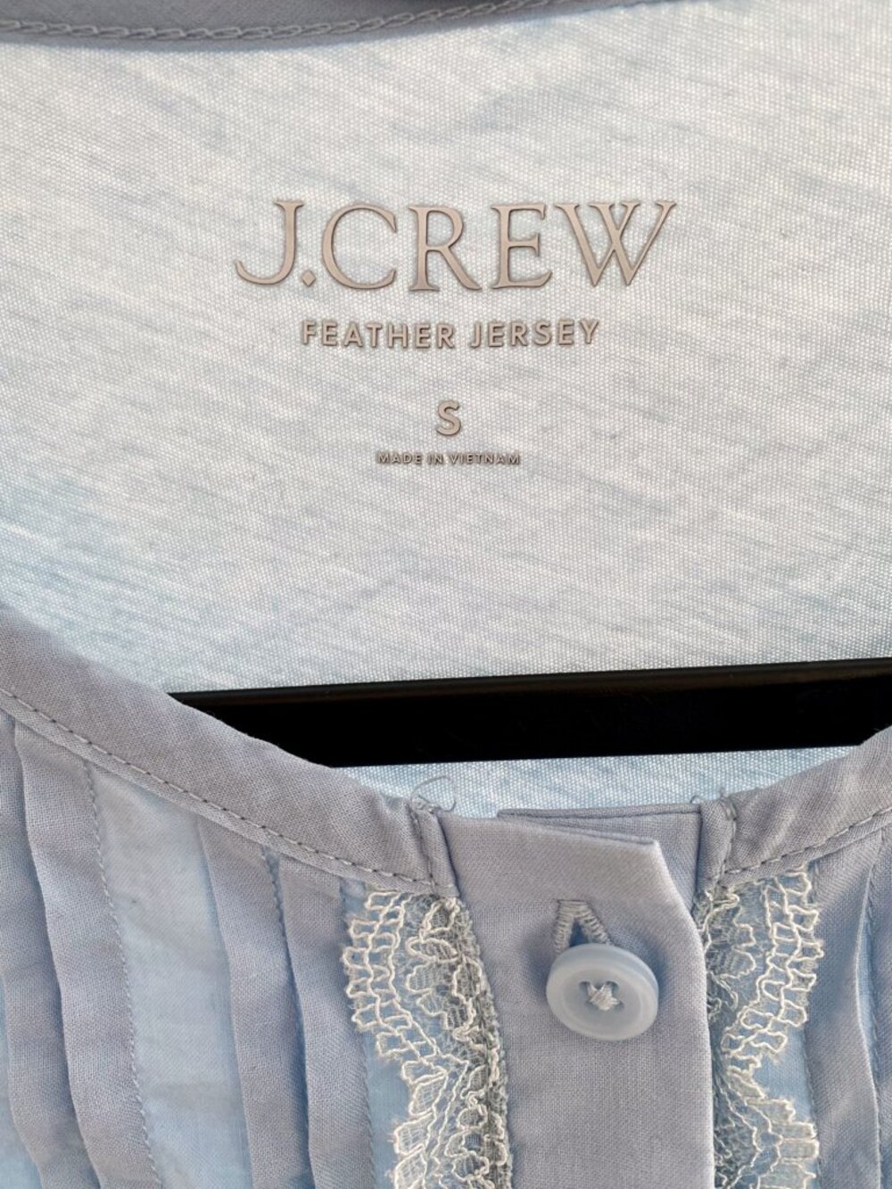 J. Crew Blue Ruffle Lace Cardigan - Picture 2 of 4